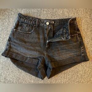 PacSun Black Denim Mom Shorts